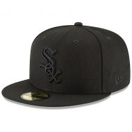 Mens Chicago White Sox New Era Black Primary Logo Basic 59FIFTY Fitted Hat