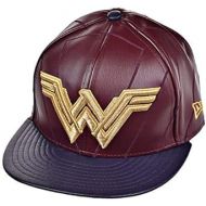 New Era Wonder Woman Character Armor Unisex Fitted Leather Hat Cap Dark Red/Blue 11253147