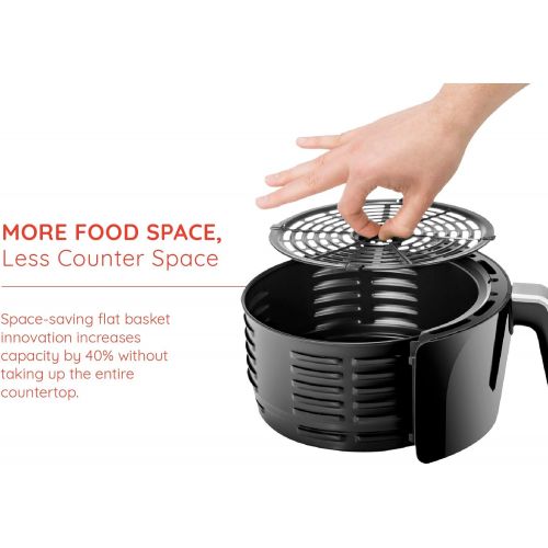  [아마존베스트]New House Kitchen Digital 3.6 Quart Air Fryer w/ Flat Basket, Touch Screen AirFryer, Non-Stick Dishwasher-Safe Basket, Use Less Oil For Fast Healthier Food, 60 Min Timer & Auto Shu