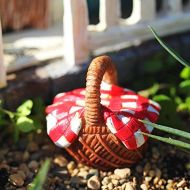 New Miniature Miniature Fairy Garden or Dollhouse PICNIC BASKET (NEW) - My Mini Garden Dollhouse Accessories for Outdoor or House Decor