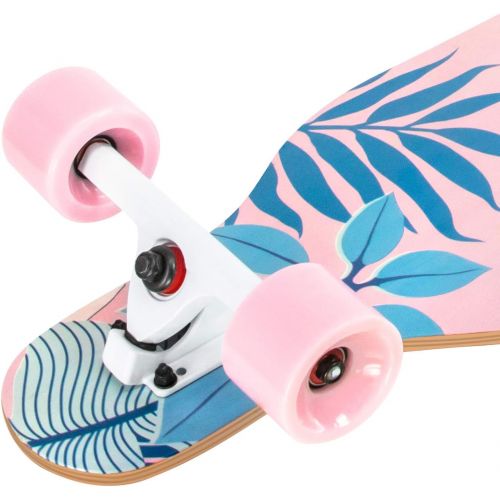  New Olym Longboard Skateboard, 41 Inch 8 Layer Canadian Maple Drop Through Longboards for Youths Beginners.