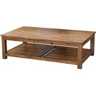 New Pacific Direct Tiburon Coffee Table ,Solid Acacia Wood,Amber Brown