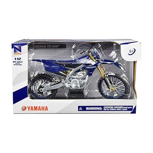 New Ray Toys Motorcycle 1:12 Scale Yamaha YZ450F Dirt Bike, 58313, Multicolor