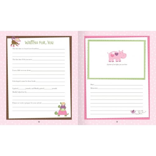  [아마존베스트]New Seasons Baby Girl Memory Book Scrapbook Photo Picture Album with Storage Dividers Keepsake Box Baby’s First Five Years Diary Journal Records Milestone Memories Precious Moments Pink Polka