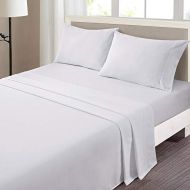 New Sega Home Indulgence Solid Microfiber Sheet Set, Full, White