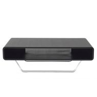 New Spec Inc New Spec Modern Style Cota Rectangular Coffee Table with Storage Cubbie, Black