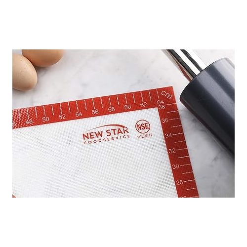  New Star 1029017 Non-Slip Silicone Pastry Mat, Extra Large with Measurements, 16x26'', NSF International Certified