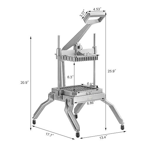  New Star Foodservice 1029055 Extra Heavy Duty Aluminum Frame Vegetable Slicer Lettuce Cutter