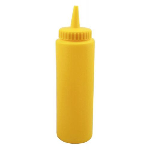  New Star Foodservice 26481 Squeeze Bottles, Plastic, 8 oz, Yellow, Pack of 72