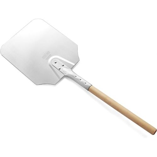  New Star Foodservice 50219 Aluminum Pizza Peel, Wooden Handle, 9 x 11 inch Blade, 26 inch overall