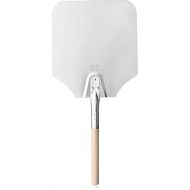 New Star Foodservice 50158 Aluminum Pizza Peel, Wooden Handle, 12 x 14 inch Blade, 26 inch overall