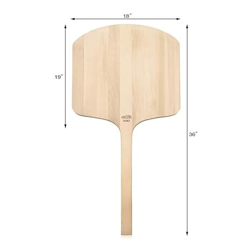  New Star Foodservice 536181 Restaurant-Grade Wooden Pizza Peel, 19