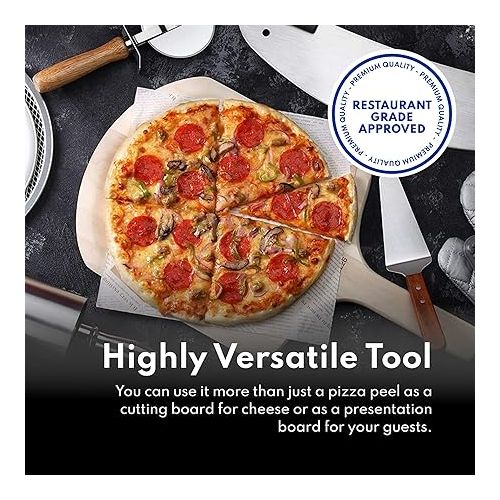  New Star Foodservice 536181 Restaurant-Grade Wooden Pizza Peel, 19