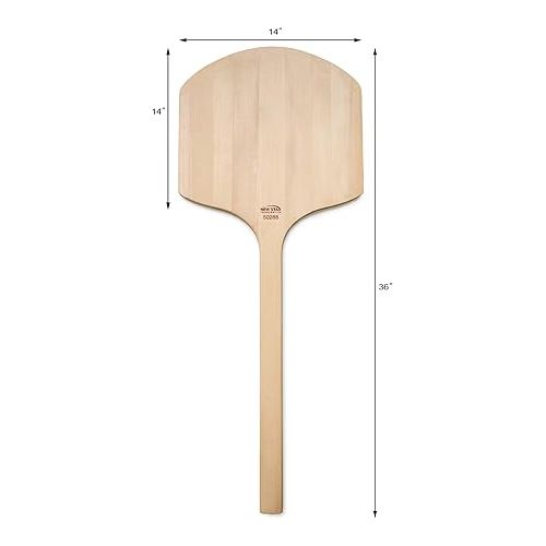  New Star Foodservice 50288 Restaurant-Grade Wooden Pizza Peel, 14