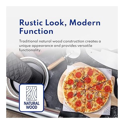  New Star Foodservice 50288 Restaurant-Grade Wooden Pizza Peel, 14