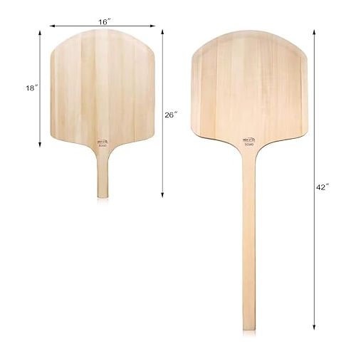  New Star Foodservice 50332 Restaurant-Grade Wooden Pizza Peel, 18