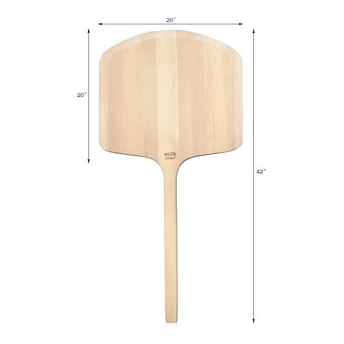  New Star Foodservice 1029987 Restaurant-Grade Wooden Pizza Peel, 20