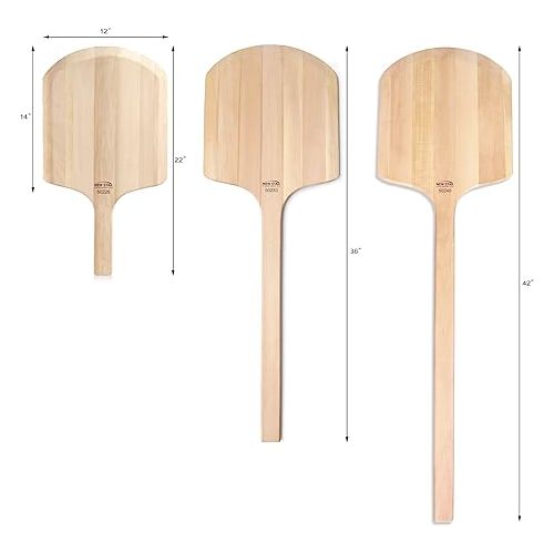  New Star Foodservice 50240 Restaurant-Grade Wooden Pizza Peel, 14