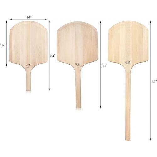  New Star Foodservice 1029970 Restaurant-Grade Wooden Pizza Peel, 16