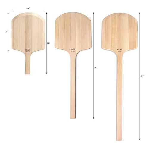  New Star Foodservice 50226 Restaurant-Grade Wooden Pizza Peel, 14