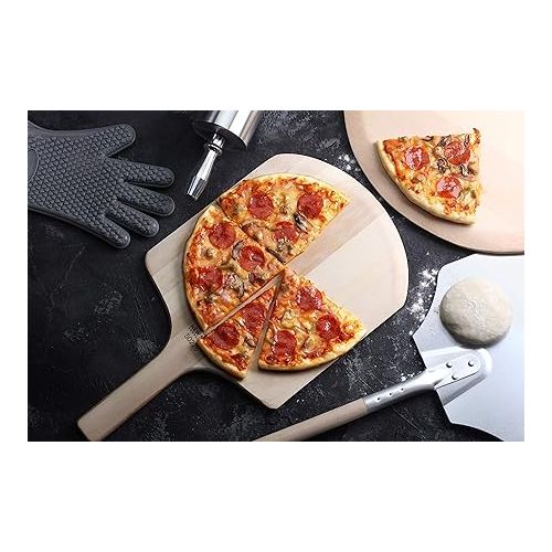  New Star Foodservice 50370 Restaurant-Grade Wooden Pizza Peel, 19