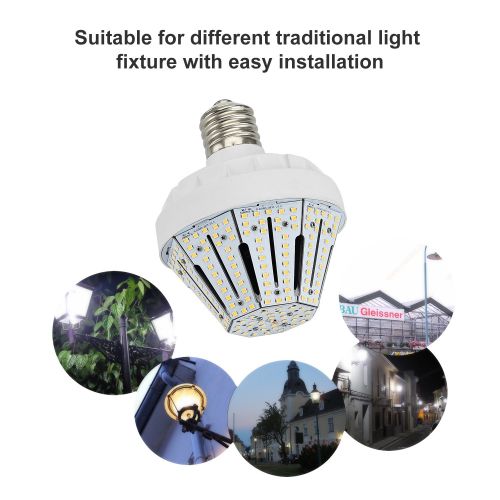  New Sunshine 60W LED Corn Light Bulb for Indoor Outdoor E26 9150LM 4000K Pure White Replacement for 175W CFL/MH/HID/HPS for Low Bay Street Lamp Post Lighting Garage Factory Warehou