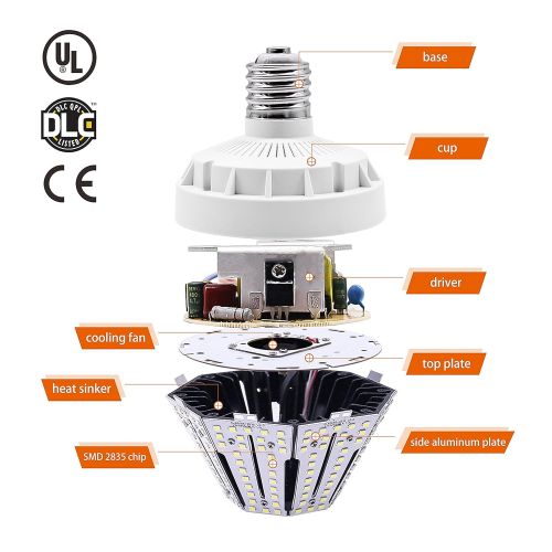  New Sunshine 60W LED Corn Light Bulb for Indoor Outdoor E26 9150LM 4000K Pure White Replacement for 175W CFL/MH/HID/HPS for Low Bay Street Lamp Post Lighting Garage Factory Warehou