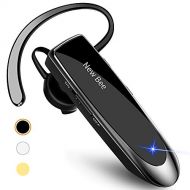 New bee Bluetooth Earpiece Wireless Handsfree Headset 24 Hrs Driving Headset 60 Days Standby Time With Noise Cancelling Mic Headsetcase for iPhone Android Samsung Laptop Truck Driv