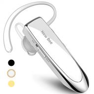New bee Bluetooth Earpiece V5.0 Wireless Handsfree Headset 24 Hrs Driving Headset 60 Days Standby Time with Noise Cancelling Mic Headsetcase for iPhone Android Laptop Truck Driver