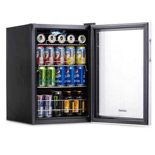  NewAir AB-850 Beverage Refrigerator, 90 Can, Stainless Steel