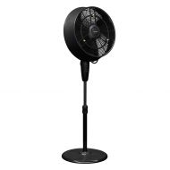 NewAir Outdoor Misting Fan Oscillating Pedestal Fan with Three Gentle Mist Nozzles, AF-520B, Black