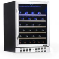 [아마존베스트]NewAir Built-In Wine Cooler and Refrigerator, 52 Bottle Capacity Fridge with Triple-Layer Tempered Glass Door, AWR-520SB