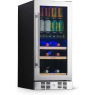 [아마존베스트]NewAir NWB057SS00 Wine and Beverage Refrigerator, Silver, 57 Bottle and Can