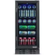 NewAir Built-In Beverage Cooler and Refrigerator, Stainless Steel Mini Fridge with Glass Door, 96 Can Capacity, ABR-960
