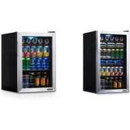 NewAir Beverage Cooler and Refrigerator, Small Mini Fridge with Glass Door, Perfect for Soda Beer or Wine, 90-Can Capacity, AB-850