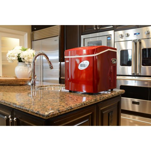  NewAir AI-215R | Portable, Countertop Ice Maker | 50 Lbs | Red