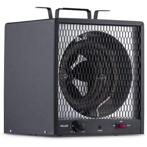  NewAir Portable Garage Heater, Electric Infared Fast Heat for up to 800 sq ft, 240V 30 amp 5600 Watt, G56, Black, Hardwired