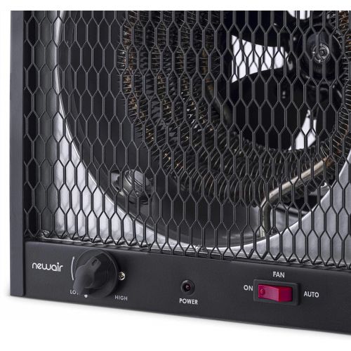  NewAir Portable Garage Heater, Electric Infared Fast Heat for up to 800 sq ft, 240V 30 amp 5600 Watt, G56, Black, Hardwired