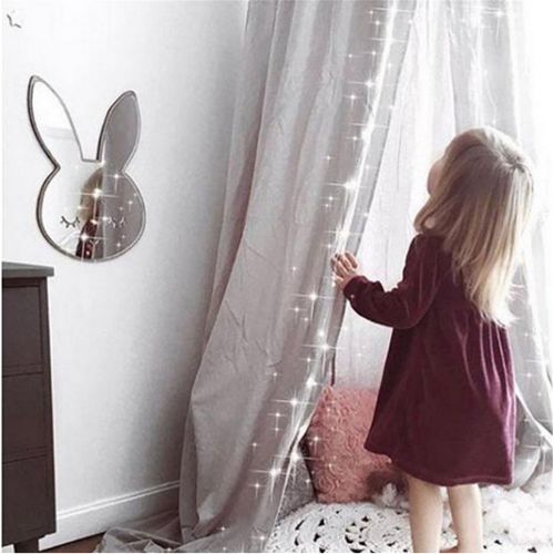  NewEmergingstyle newEmergingstyle Wall Decor for Baby Room Kids Bedroom Mirror Decoration Bunny Cloud Wall Mirrors (Rabbit,with Butterfly Gift)
