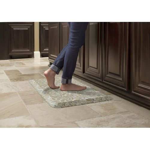  NewLife by GelPro Anti-Fatigue Designer Comfort Kitchen Floor Mat Stain Resistant Surface with 3/4” thick ergo-foam core for health and wellness, 20 x 32, Orchard Almond