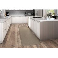 NewLife by GelPro Anti-Fatigue Designer Comfort Kitchen Floor Mat, 30x108”, Grasscloth Pecan Stain Resistant Surface with 3/4” Thick Ergo-foam Core for Health and Wellness