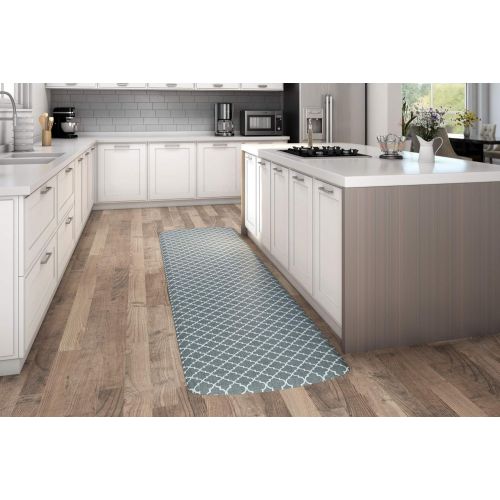  NewLife by GelPro Anti-Fatigue Designer Comfort Kitchen Floor Mat, 30x108”, Lattice Mineral Grey Stain Resistant Surface with 3/4” Thick Ergo-foam Core for Health and Wellness