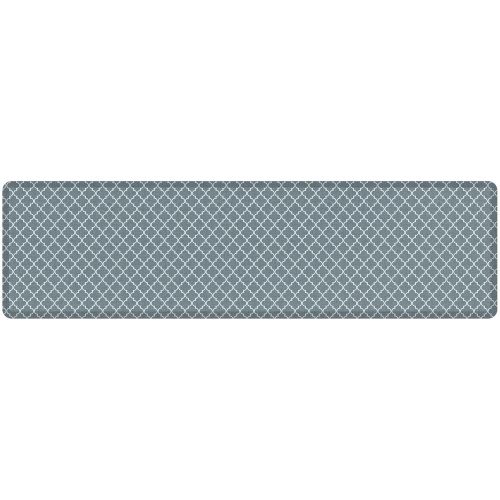  NewLife by GelPro Anti-Fatigue Designer Comfort Kitchen Floor Mat, 30x108”, Lattice Mineral Grey Stain Resistant Surface with 3/4” Thick Ergo-foam Core for Health and Wellness