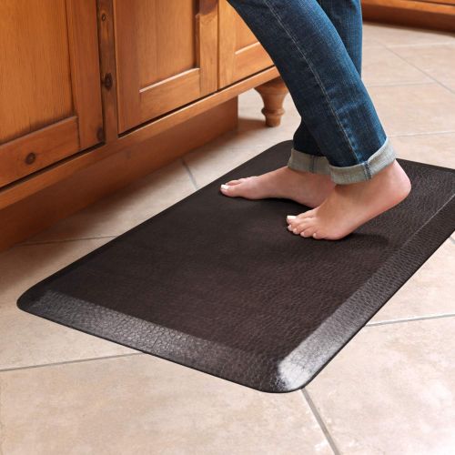  NewLife by GelPro Anti-Fatigue Designer Comfort Kitchen Floor Mat, 20x48”, Pebble Espresso Stain Resistant Surface with 3/4” Thick Ergo-foam Core for Health and Wellness