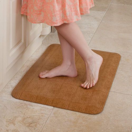  NewLife by GelPro Anti-Fatigue Designer Comfort Kitchen Floor Mat, 20x32”, Pebble Caramel Stain Resistant Surface with 3/4” Thick Ergo-foam Core for Health and Wellness