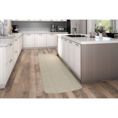  NewLife by GelPro Anti-Fatigue Designer Comfort Kitchen Floor Mat, 30x108, Tweed Antique White Stain Resistant Surface with 3/4” Thick Ergo-foam Core for Health and Wellness