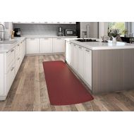 NewLife by GelPro Anti-Fatigue Designer Comfort Kitchen Floor Mat, 30x108”, Grasscloth Crimson Stain Resistant Surface with 3/4” Thick Ergo-foam Core for Health and Wellness
