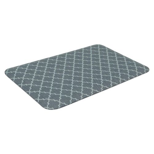  NewLife by GelPro Anti-Fatigue Designer Comfort Kitchen Floor Mat, 20x32”, Lattice Mineral Grey Stain Resistant Surface with 3/4” Thick Ergo-foam Core for Health and Wellness