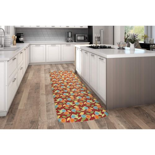  NewLife by GelPro Anti-Fatigue Designer Comfort Kitchen Floor Mat, 30x108”, Origami Sweet Berry Stain Resistant Surface with 3/4” Thick Ergo-foam Core for Health and Wellness