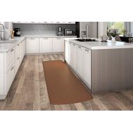 NewLife by GelPro Anti-Fatigue Designer Comfort Kitchen Floor Mat, 30x108”, Grasscloth Java Stain Resistant Surface with 3/4” Thick Ergo-foam Core for Health and Wellness